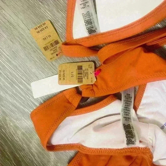 Victorias Secret Pink Swim Set Push Up Padded bikini top & bottom with Ring L/Xl - Picture 11 of 16